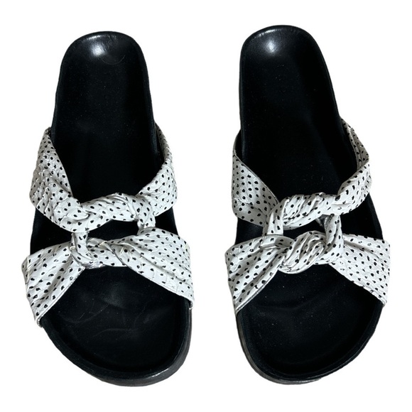 IRO Knotyz Slide Sandals Black and White Size 39 (Eu) - Picture 1 of 12